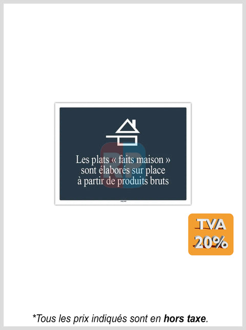Pancarte adhésive "FAIT MAISON"