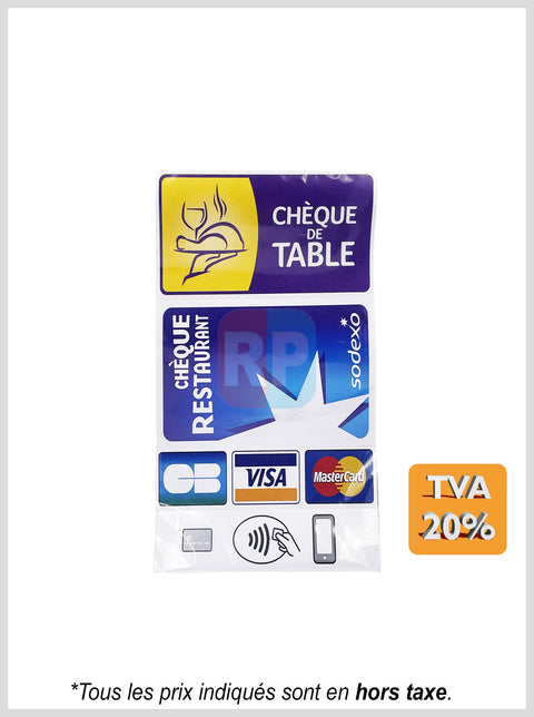 Pancarte adhésive "moyen de paiement"