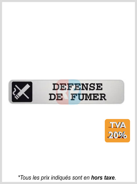 Picto alu Défense de fumer