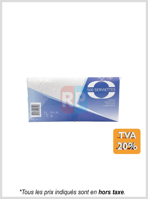 Serviette blanche ouate