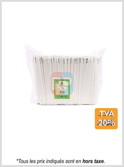 Pailles carton blanc