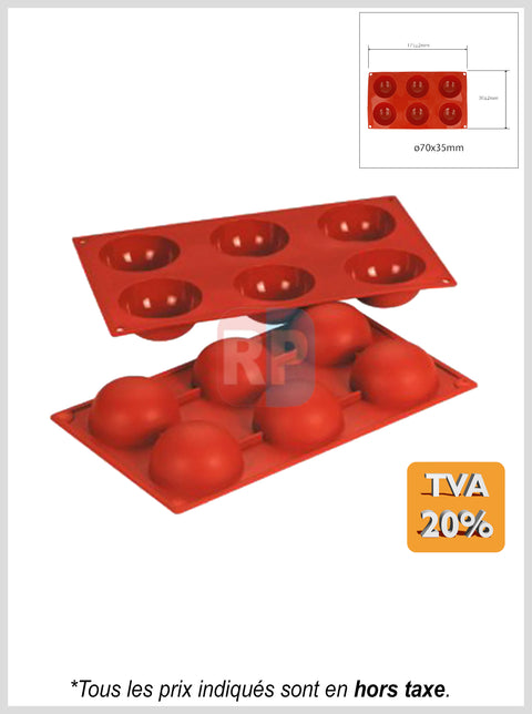 Moule demi-sphère en silicone