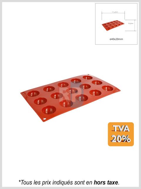 Moule demi-sphère en silicone