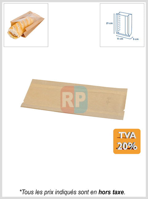 Sachets kraft avec fenêtre