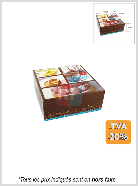 Boîte pâtissière imprimée