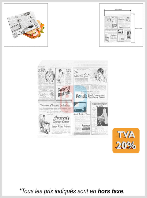 Sachet papier ingraissable