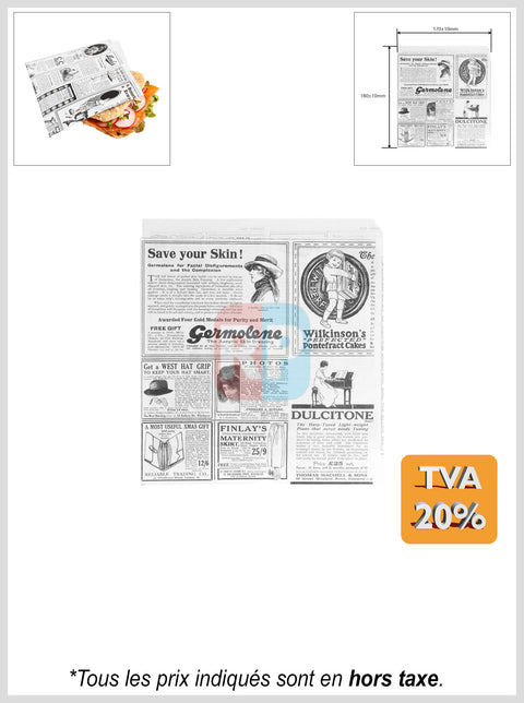 Sachet papier ingraissable