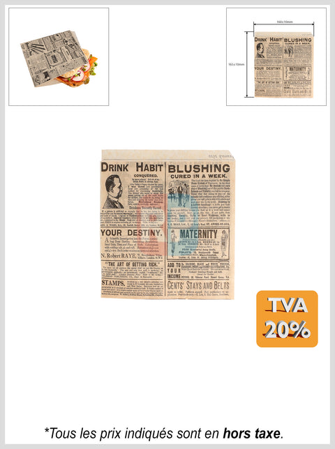 Sachet papier ingraissable