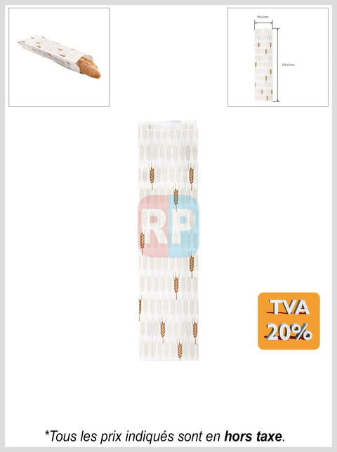 Sachet baguette imprimé