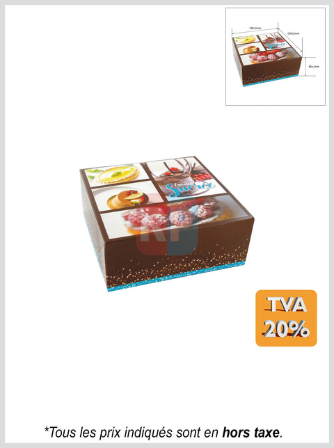 Boîte pâtissière imprimée