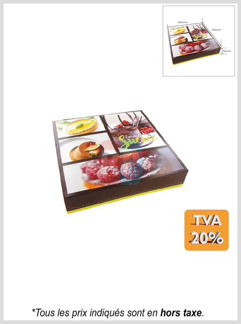 Boîte pâtissière imprimée