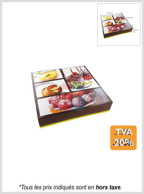 Boîte pâtissière imprimée