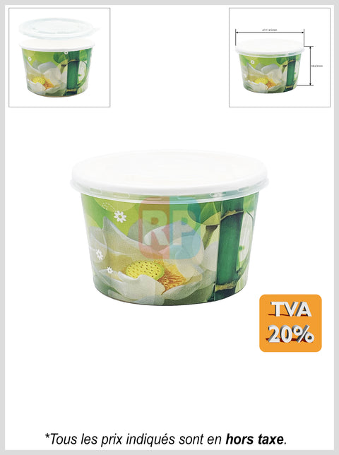 Pot en carton imprimé