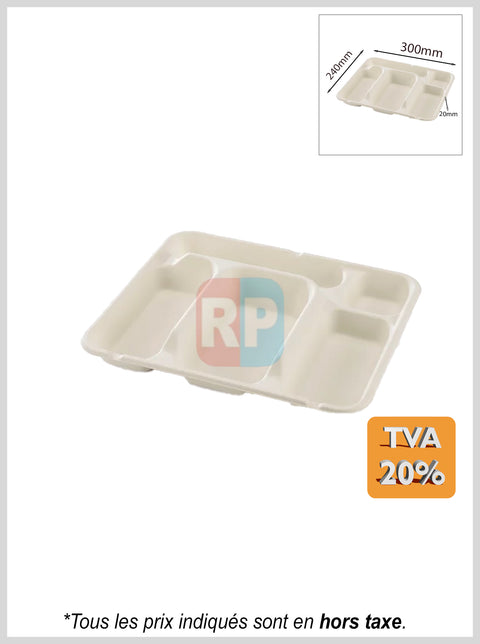 Plateau repas 5 compartiments