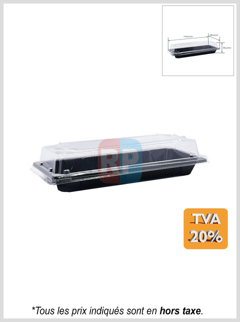 Barquette sushi PS + couvercle PET