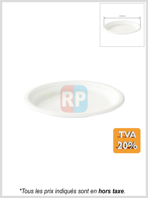 Assiette en pulpe de canne