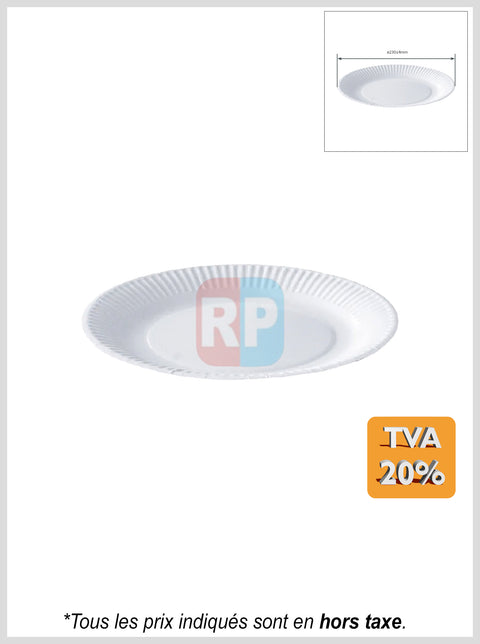 Assiette en carton plastifié ingraissable