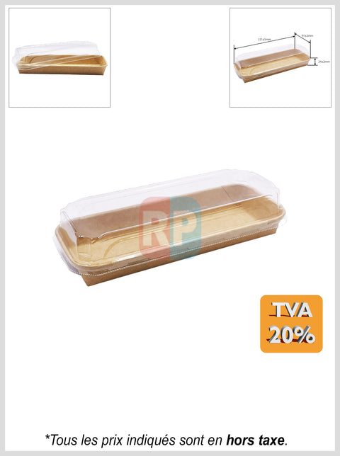 Barquette sushi en papier kraft
