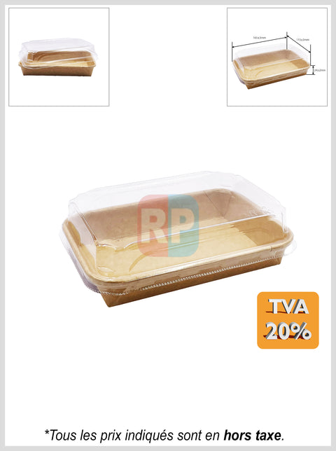 Barquette sushi en papier kraft