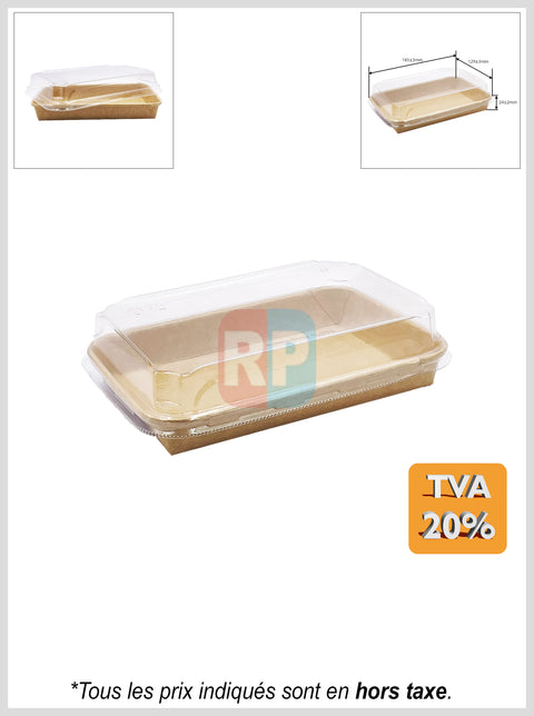 Barquette sushi en papier kraft