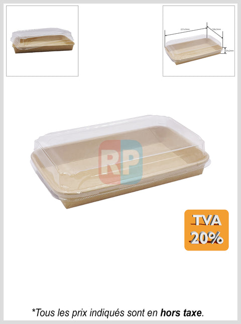 Barquette sushi en papier kraft
