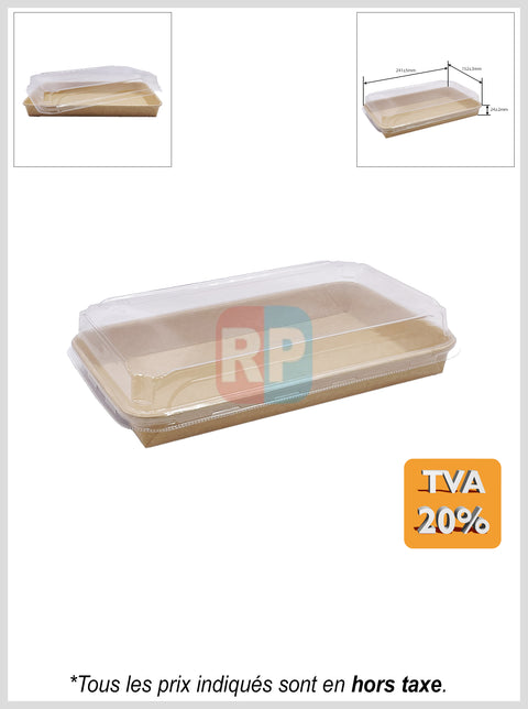 Barquette sushi en papier kraft