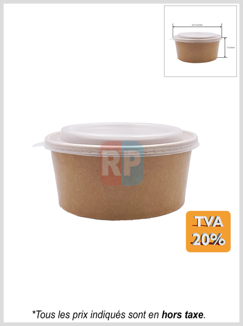 Bol kraft brun + couvercle