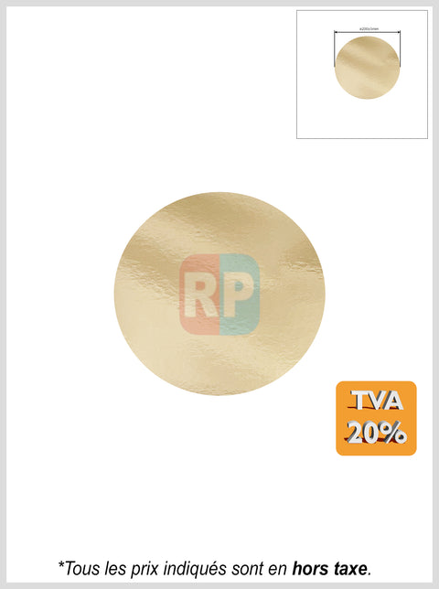Ronds carton simple face or